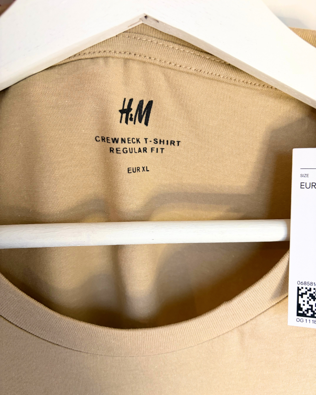 Pre Loved Mens Biege H&M T-shirt